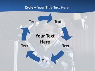A Man Working On A Car In A Garage PowerPoint Template