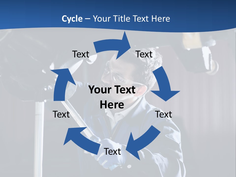A Man Working On A Car In A Garage PowerPoint Template