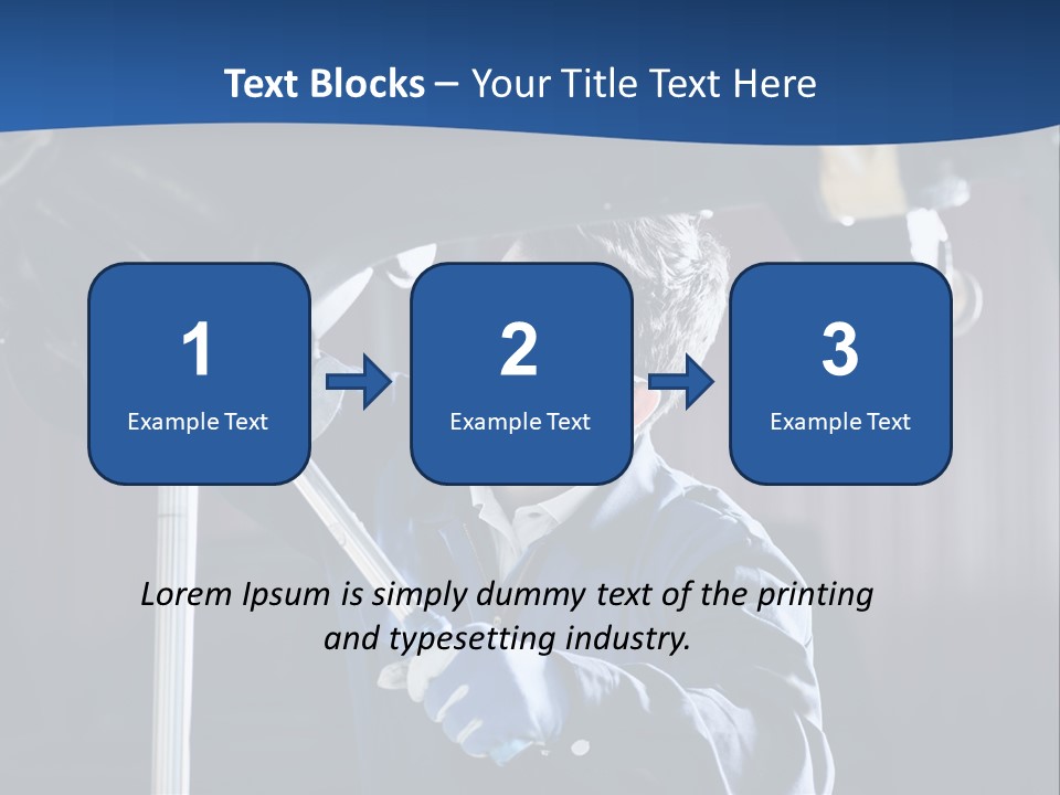 A Man Working On A Car In A Garage PowerPoint Template