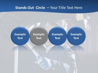 A Man Working On A Car In A Garage PowerPoint Template