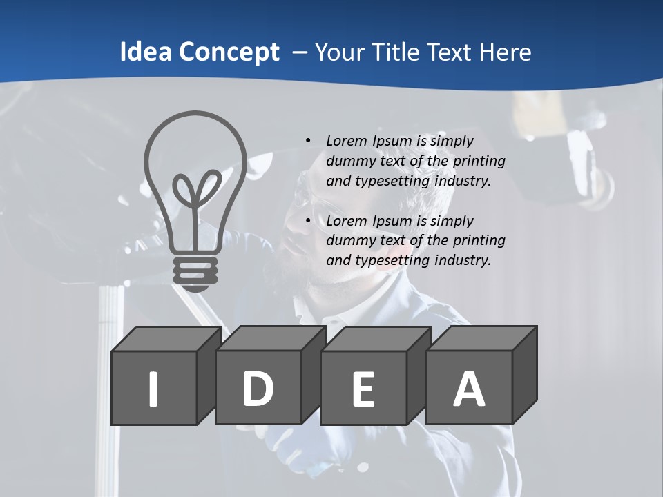A Man Working On A Car In A Garage PowerPoint Template