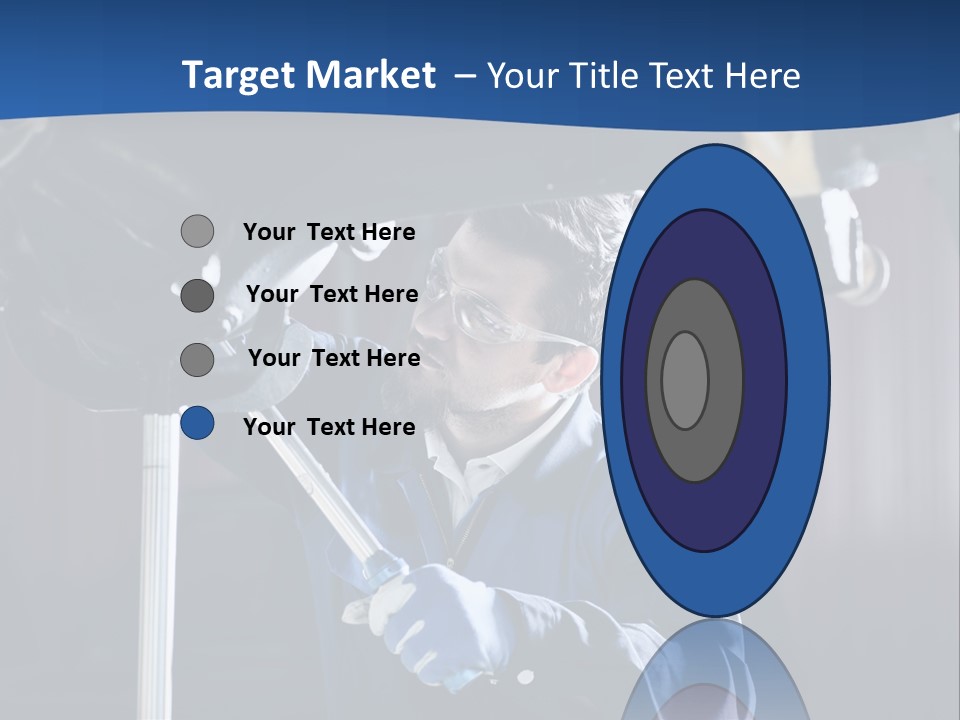 A Man Working On A Car In A Garage PowerPoint Template