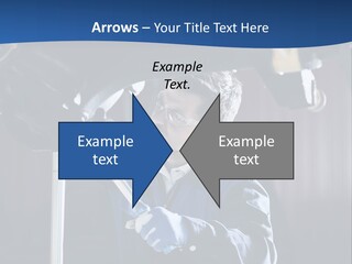 A Man Working On A Car In A Garage PowerPoint Template