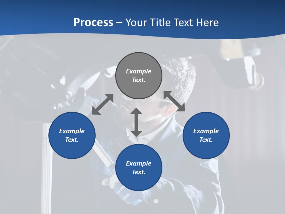 A Man Working On A Car In A Garage PowerPoint Template