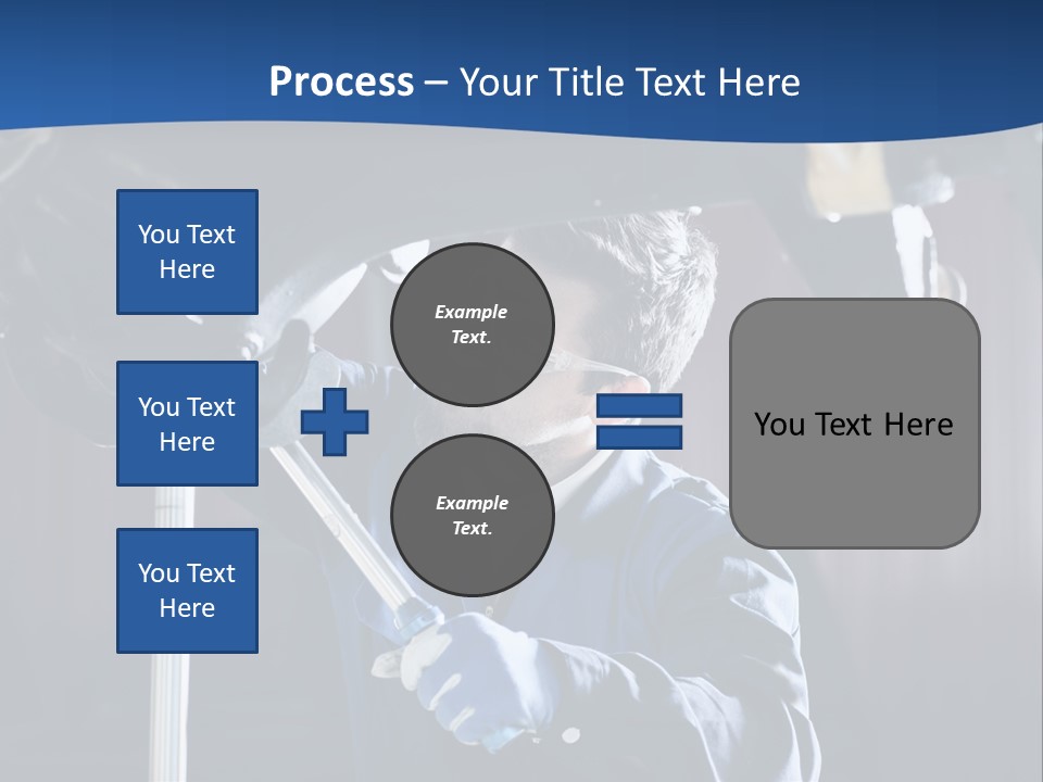 A Man Working On A Car In A Garage PowerPoint Template