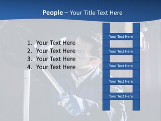 A Man Working On A Car In A Garage PowerPoint Template