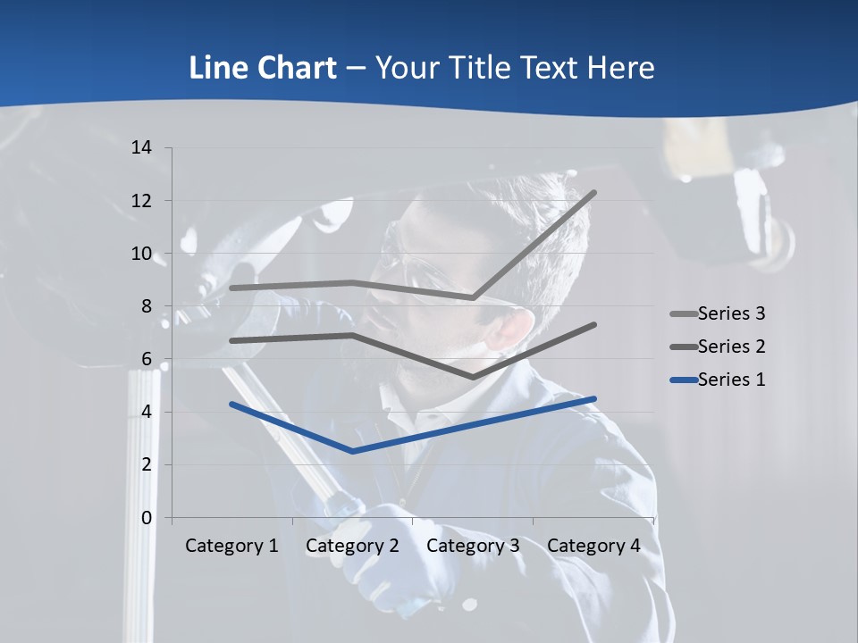A Man Working On A Car In A Garage PowerPoint Template