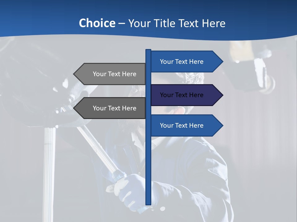 A Man Working On A Car In A Garage PowerPoint Template
