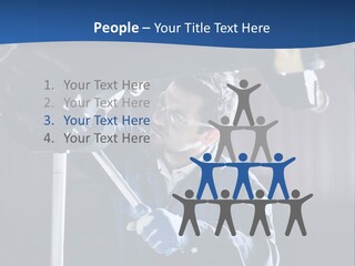 A Man Working On A Car In A Garage PowerPoint Template