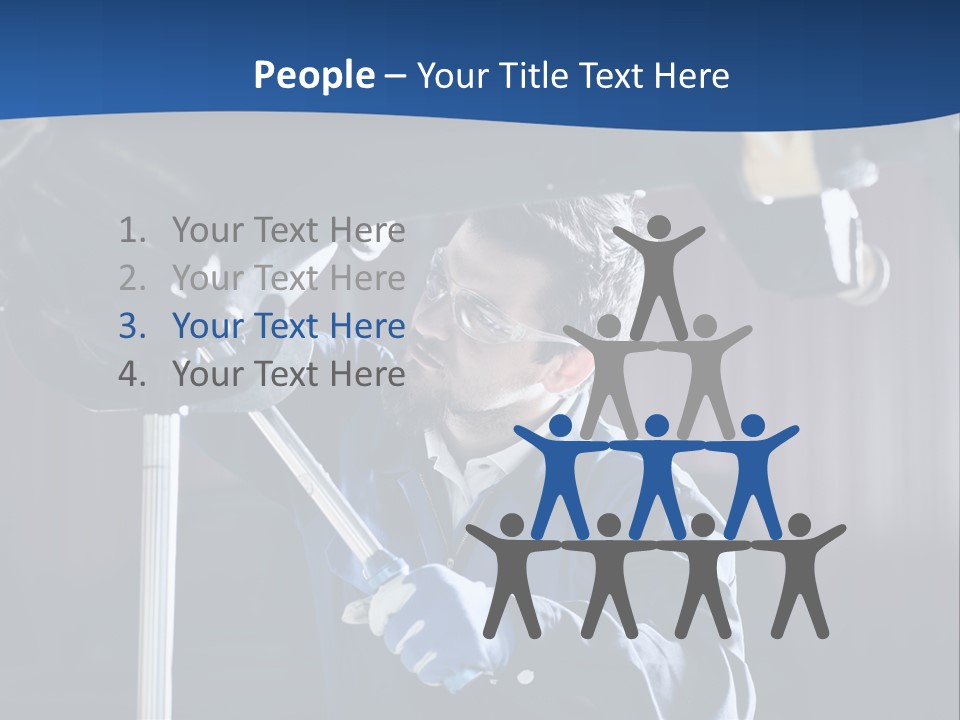 A Man Working On A Car In A Garage PowerPoint Template