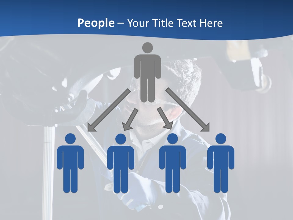 A Man Working On A Car In A Garage PowerPoint Template