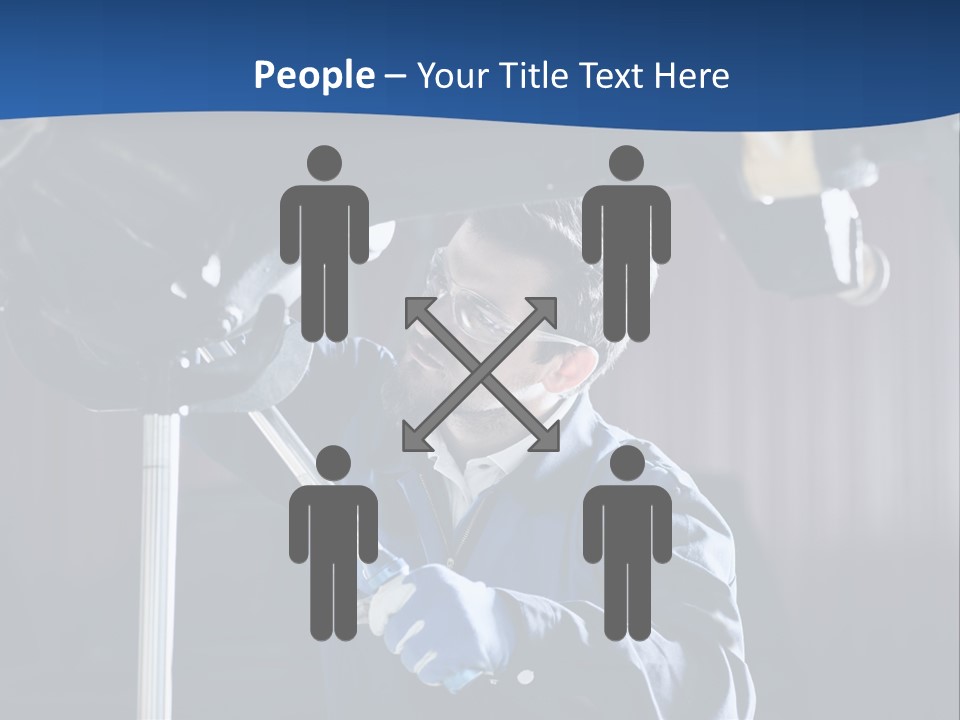 A Man Working On A Car In A Garage PowerPoint Template