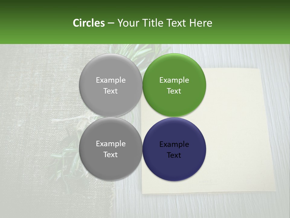 A Piece Of Paper With A Sprig Of Rosemary On Top Of It PowerPoint Template