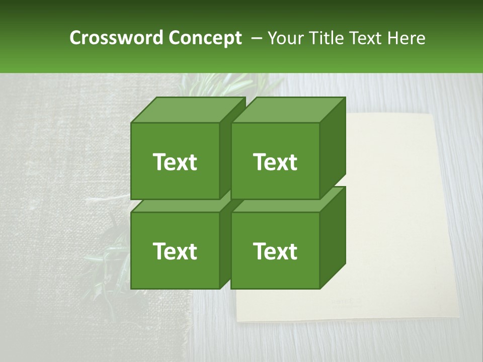 A Piece Of Paper With A Sprig Of Rosemary On Top Of It PowerPoint Template