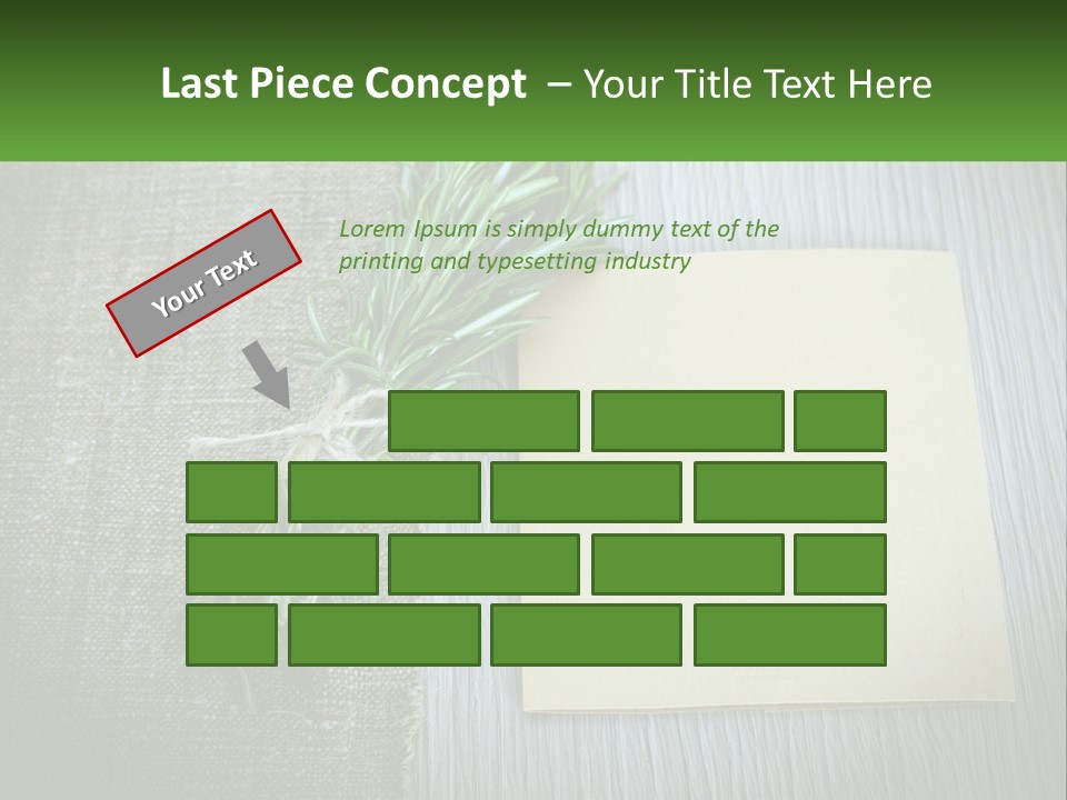 A Piece Of Paper With A Sprig Of Rosemary On Top Of It PowerPoint Template