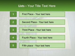 A Piece Of Paper With A Sprig Of Rosemary On Top Of It PowerPoint Template