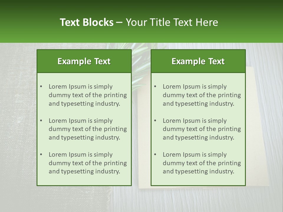 A Piece Of Paper With A Sprig Of Rosemary On Top Of It PowerPoint Template