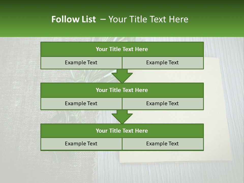A Piece Of Paper With A Sprig Of Rosemary On Top Of It PowerPoint Template