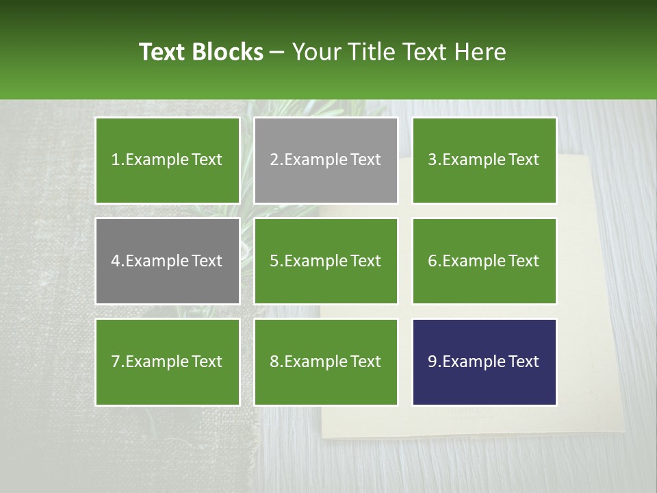 A Piece Of Paper With A Sprig Of Rosemary On Top Of It PowerPoint Template