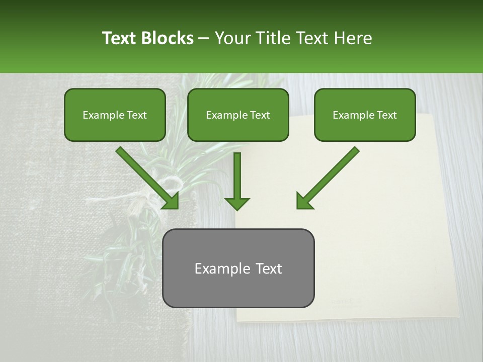 A Piece Of Paper With A Sprig Of Rosemary On Top Of It PowerPoint Template