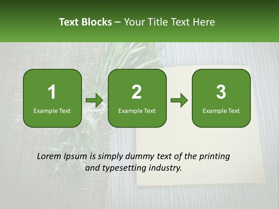 A Piece Of Paper With A Sprig Of Rosemary On Top Of It PowerPoint Template