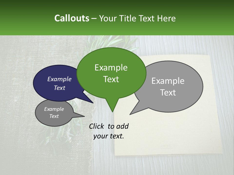 A Piece Of Paper With A Sprig Of Rosemary On Top Of It PowerPoint Template