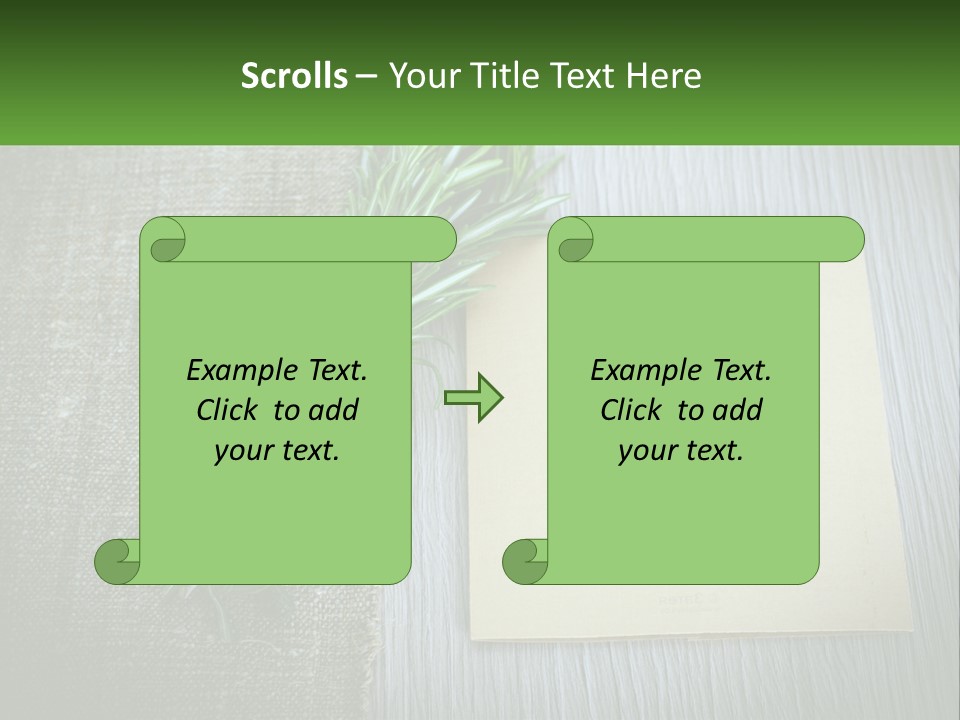 A Piece Of Paper With A Sprig Of Rosemary On Top Of It PowerPoint Template