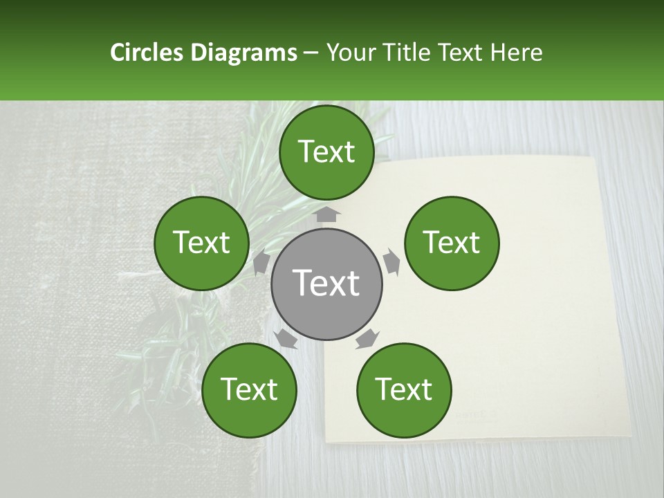 A Piece Of Paper With A Sprig Of Rosemary On Top Of It PowerPoint Template
