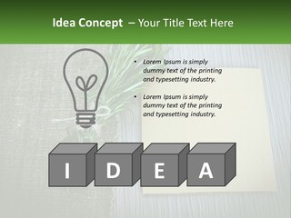 A Piece Of Paper With A Sprig Of Rosemary On Top Of It PowerPoint Template