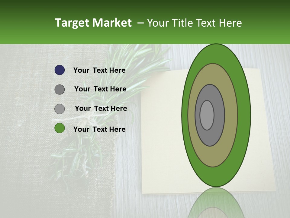 A Piece Of Paper With A Sprig Of Rosemary On Top Of It PowerPoint Template