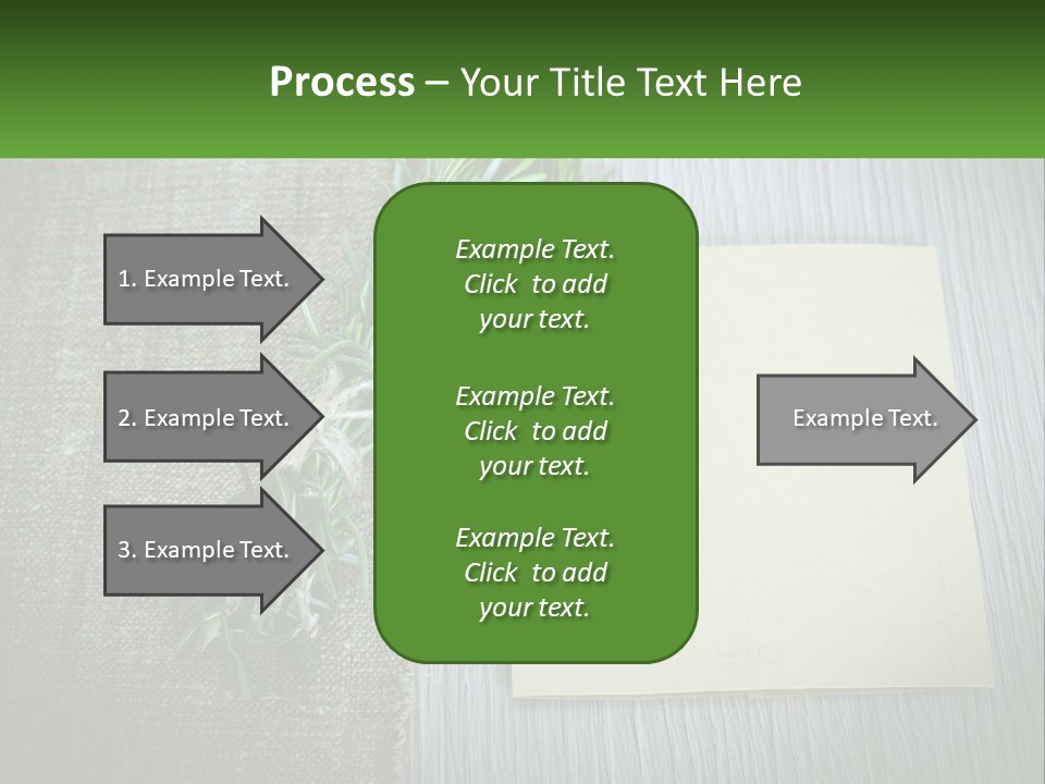 A Piece Of Paper With A Sprig Of Rosemary On Top Of It PowerPoint Template