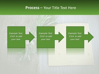 A Piece Of Paper With A Sprig Of Rosemary On Top Of It PowerPoint Template