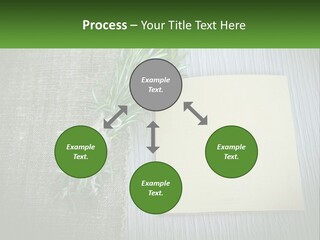 A Piece Of Paper With A Sprig Of Rosemary On Top Of It PowerPoint Template