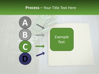 A Piece Of Paper With A Sprig Of Rosemary On Top Of It PowerPoint Template