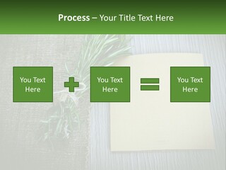 A Piece Of Paper With A Sprig Of Rosemary On Top Of It PowerPoint Template