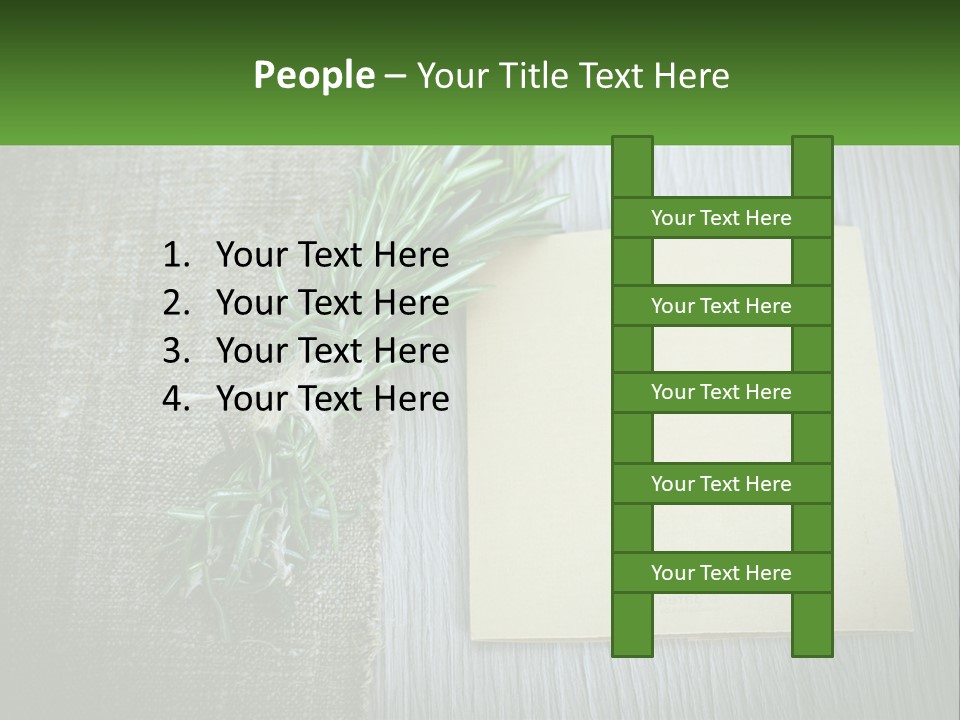 A Piece Of Paper With A Sprig Of Rosemary On Top Of It PowerPoint Template