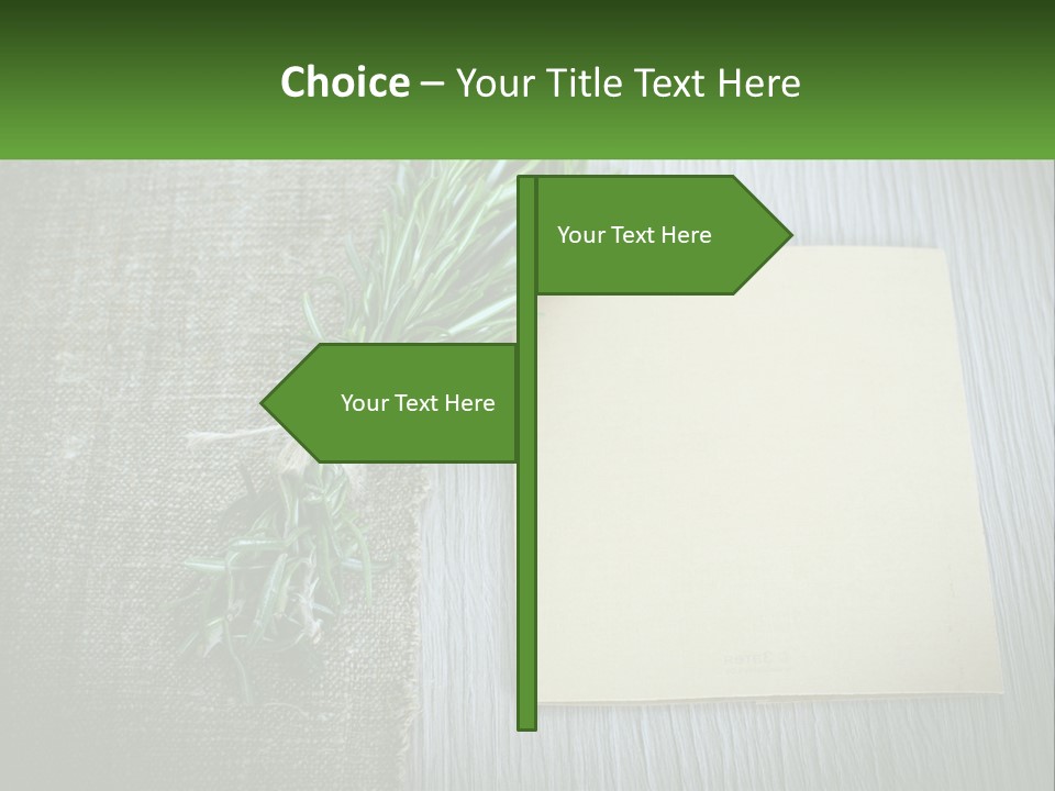 A Piece Of Paper With A Sprig Of Rosemary On Top Of It PowerPoint Template