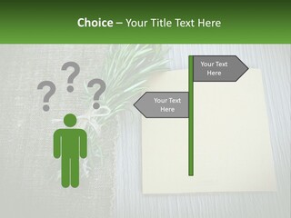 A Piece Of Paper With A Sprig Of Rosemary On Top Of It PowerPoint Template