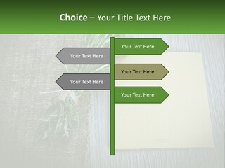 A Piece Of Paper With A Sprig Of Rosemary On Top Of It PowerPoint Template