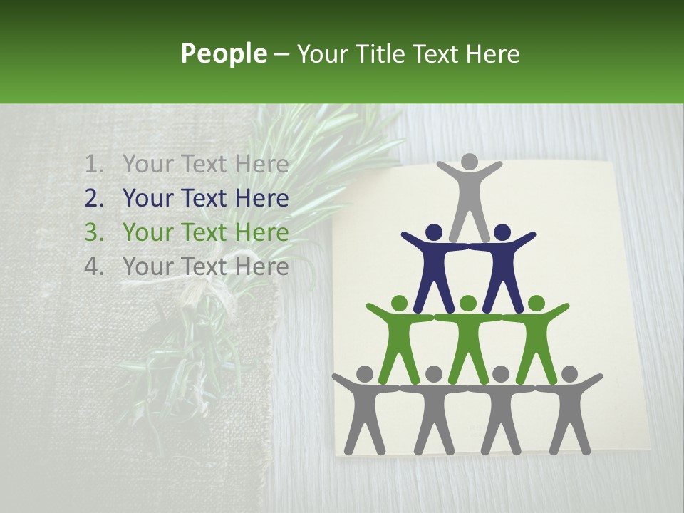 A Piece Of Paper With A Sprig Of Rosemary On Top Of It PowerPoint Template