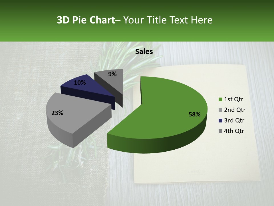 A Piece Of Paper With A Sprig Of Rosemary On Top Of It PowerPoint Template