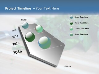 A Bunch Of Green Leaves On A Cutting Board With A Knife PowerPoint Template