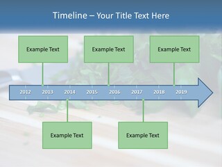 A Bunch Of Green Leaves On A Cutting Board With A Knife PowerPoint Template