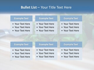 A Bunch Of Green Leaves On A Cutting Board With A Knife PowerPoint Template