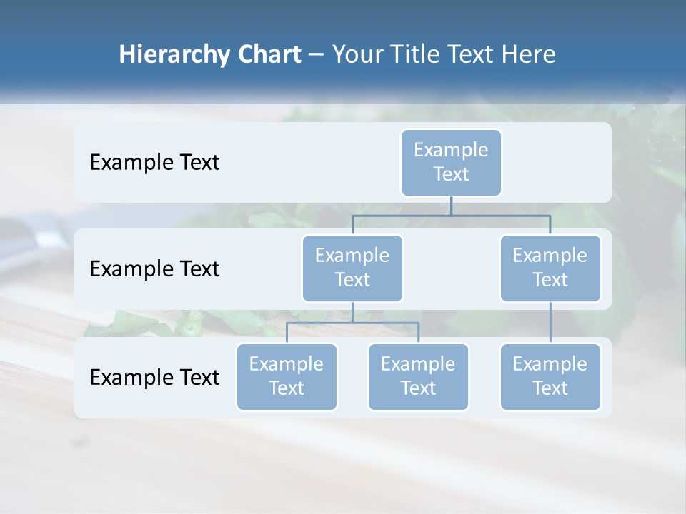 A Bunch Of Green Leaves On A Cutting Board With A Knife PowerPoint Template