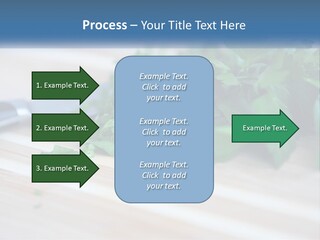 A Bunch Of Green Leaves On A Cutting Board With A Knife PowerPoint Template