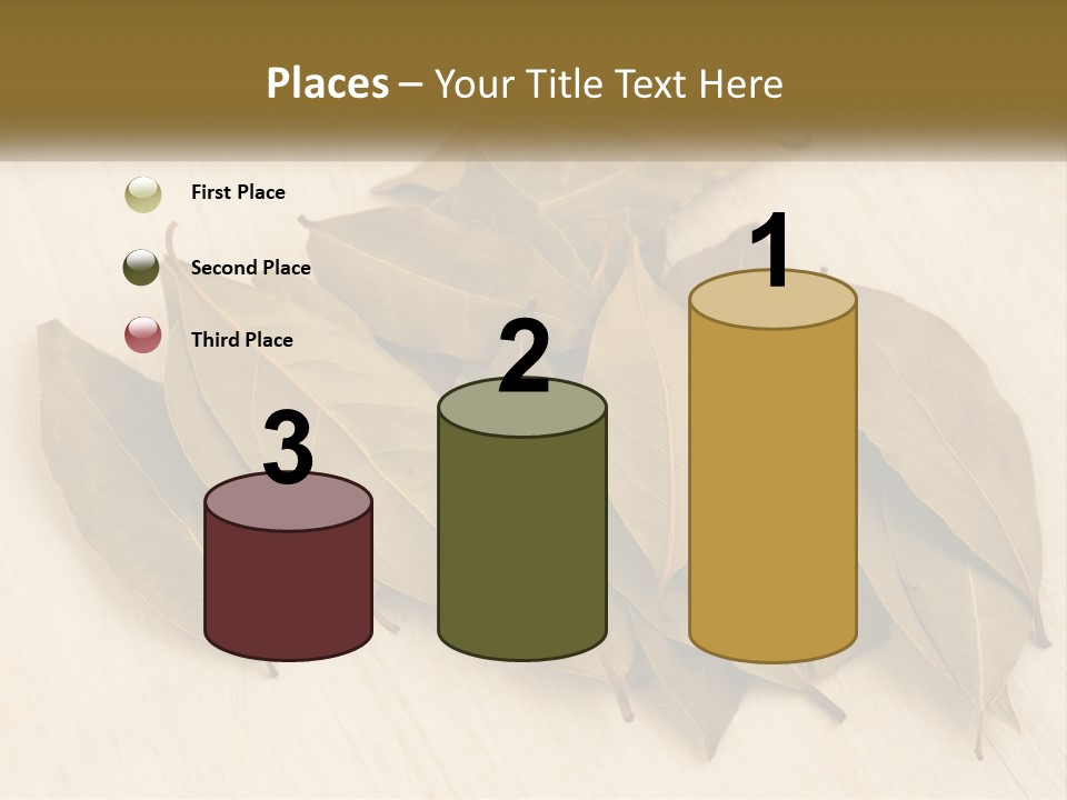 A Pile Of Leaves Sitting On Top Of A Wooden Table PowerPoint Template
