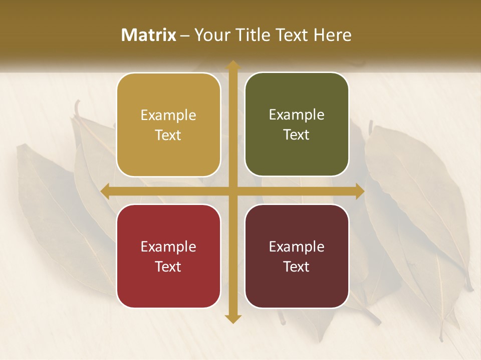 A Pile Of Leaves Sitting On Top Of A Wooden Table PowerPoint Template