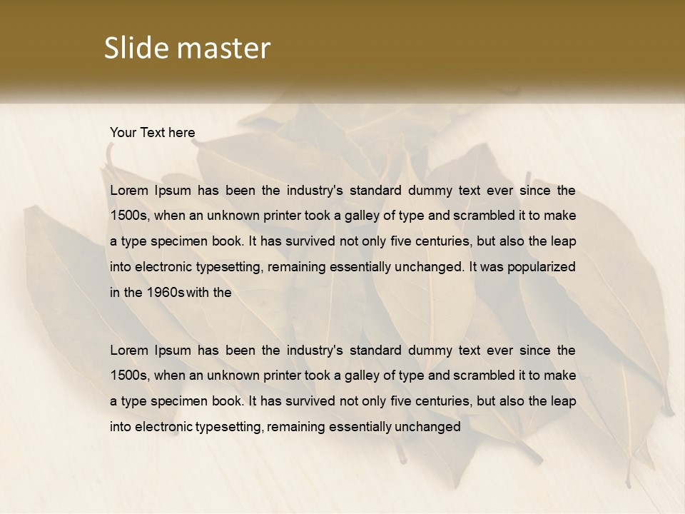 A Pile Of Leaves Sitting On Top Of A Wooden Table PowerPoint Template