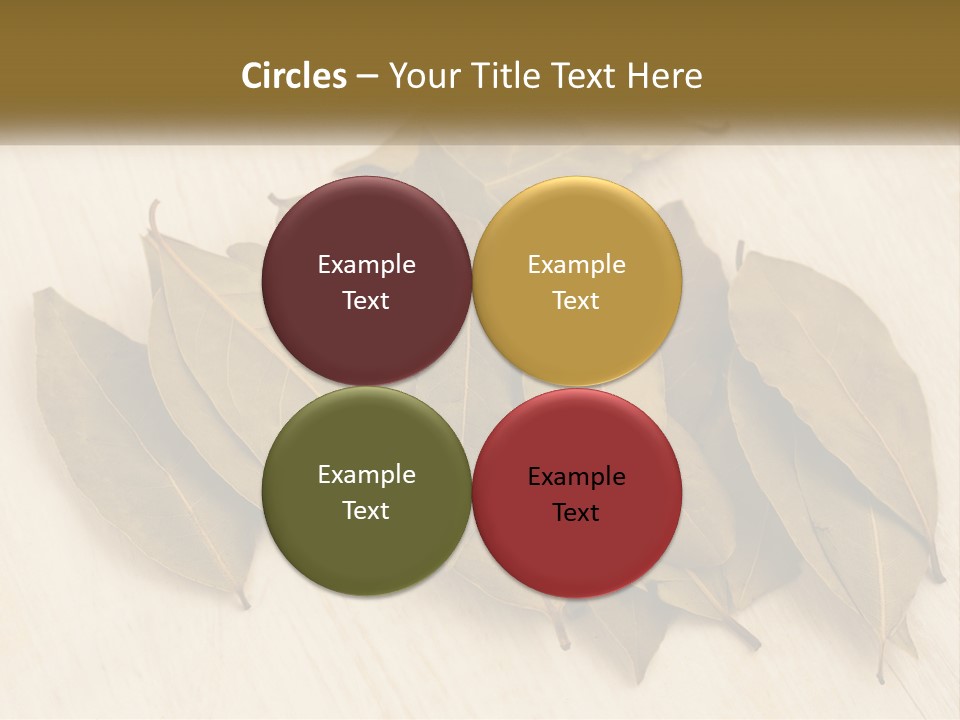 A Pile Of Leaves Sitting On Top Of A Wooden Table PowerPoint Template